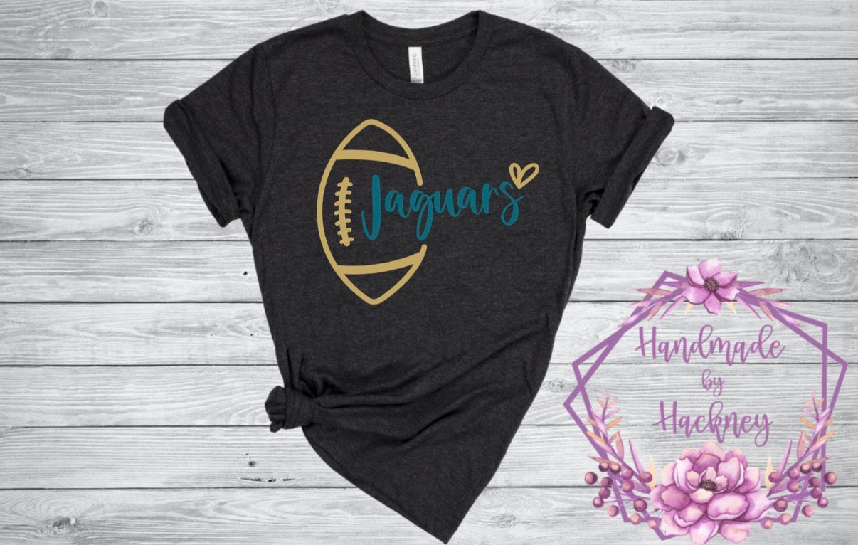 Jaguars Football Heart Side