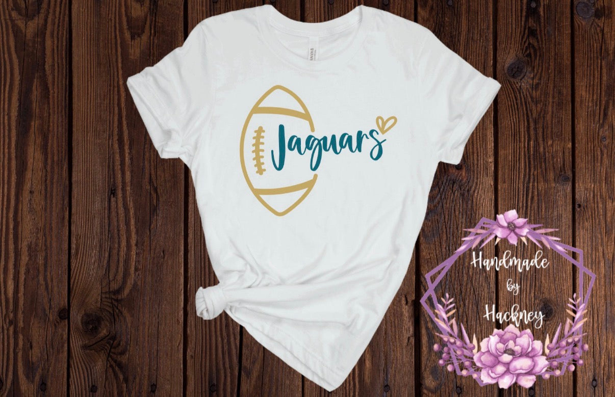 Jaguars Football Heart Side