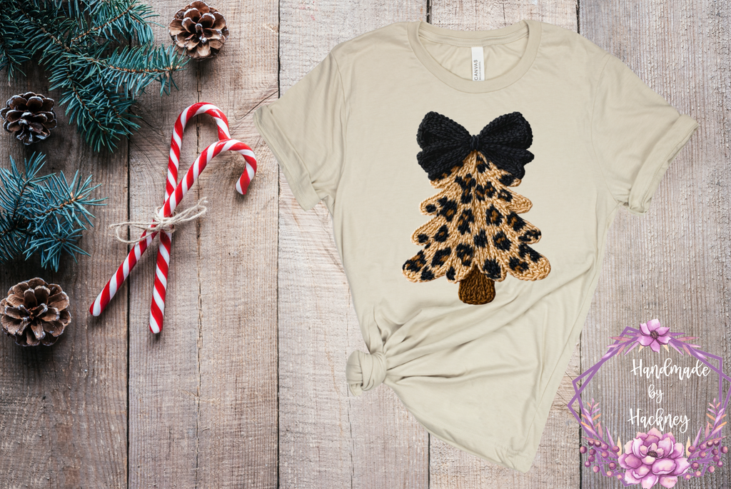 Animal Print Yarn Crochet Christmas Tree