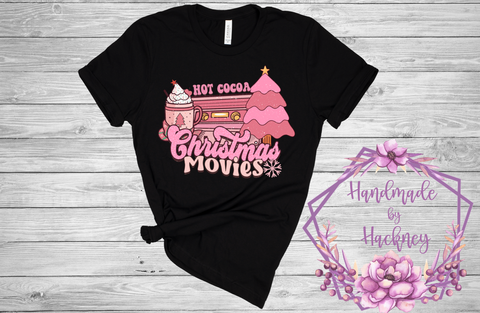 Hot Cocoa Christmas Movies Pink