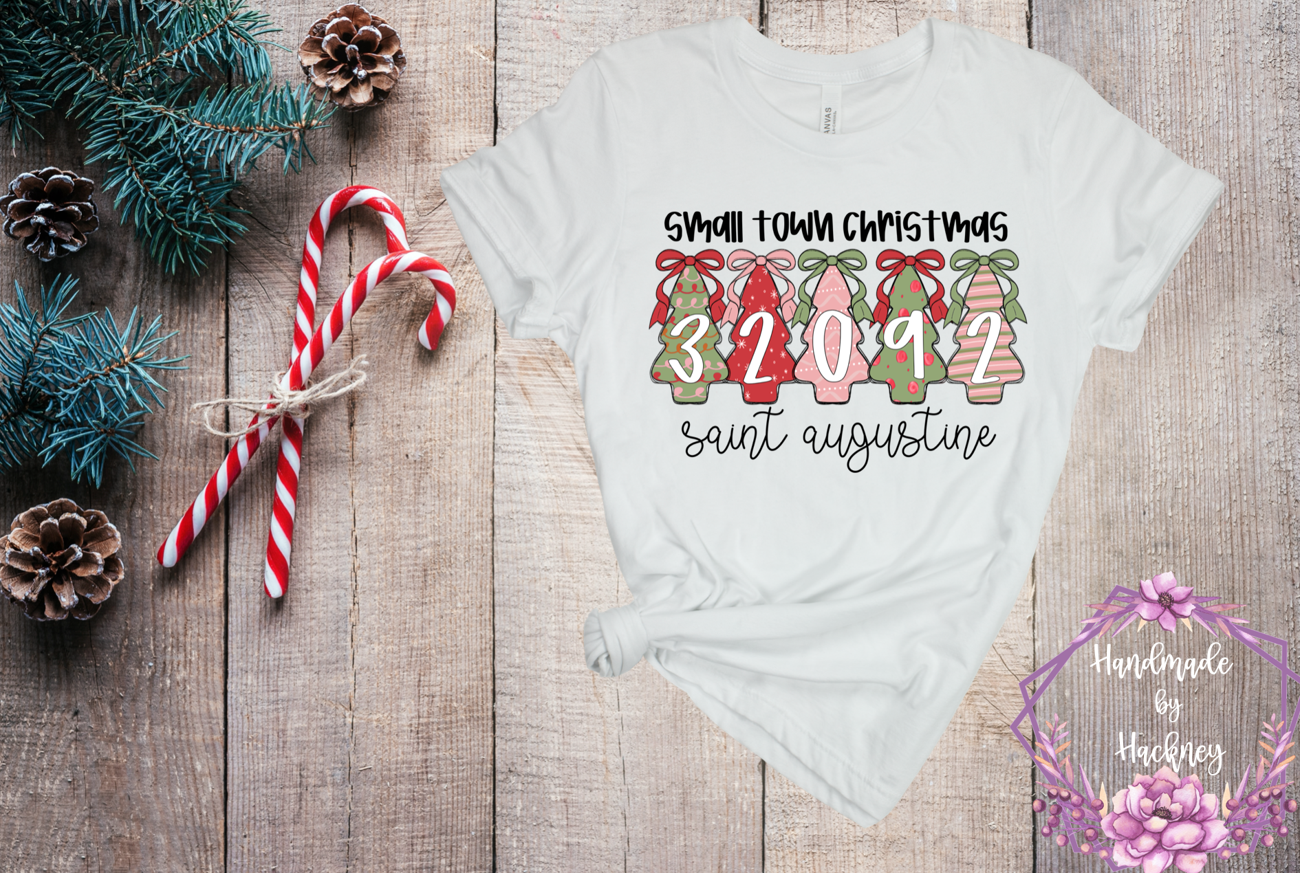 Custom Small Town Christmas Zip Code and Town