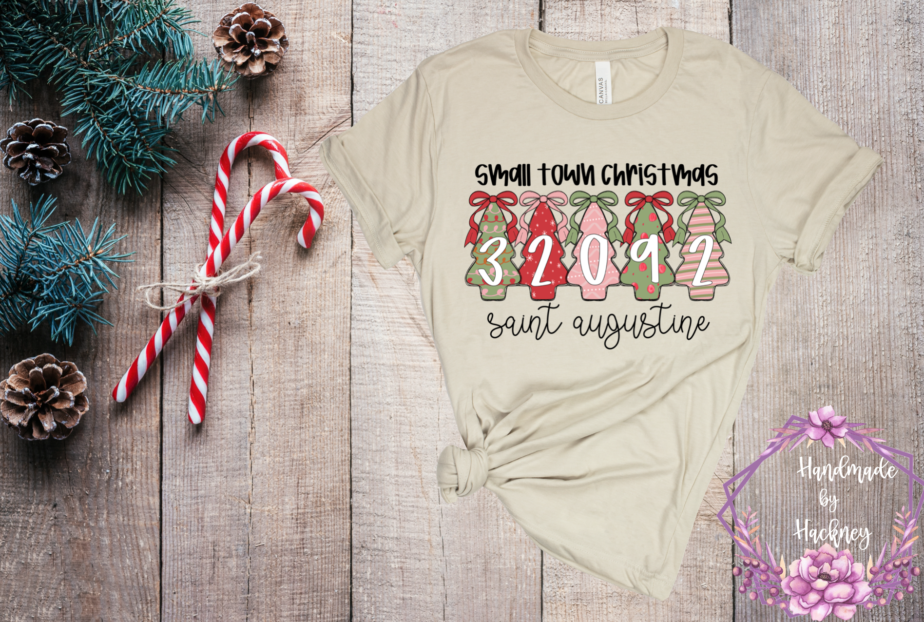 Custom Small Town Christmas Zip Code and Town