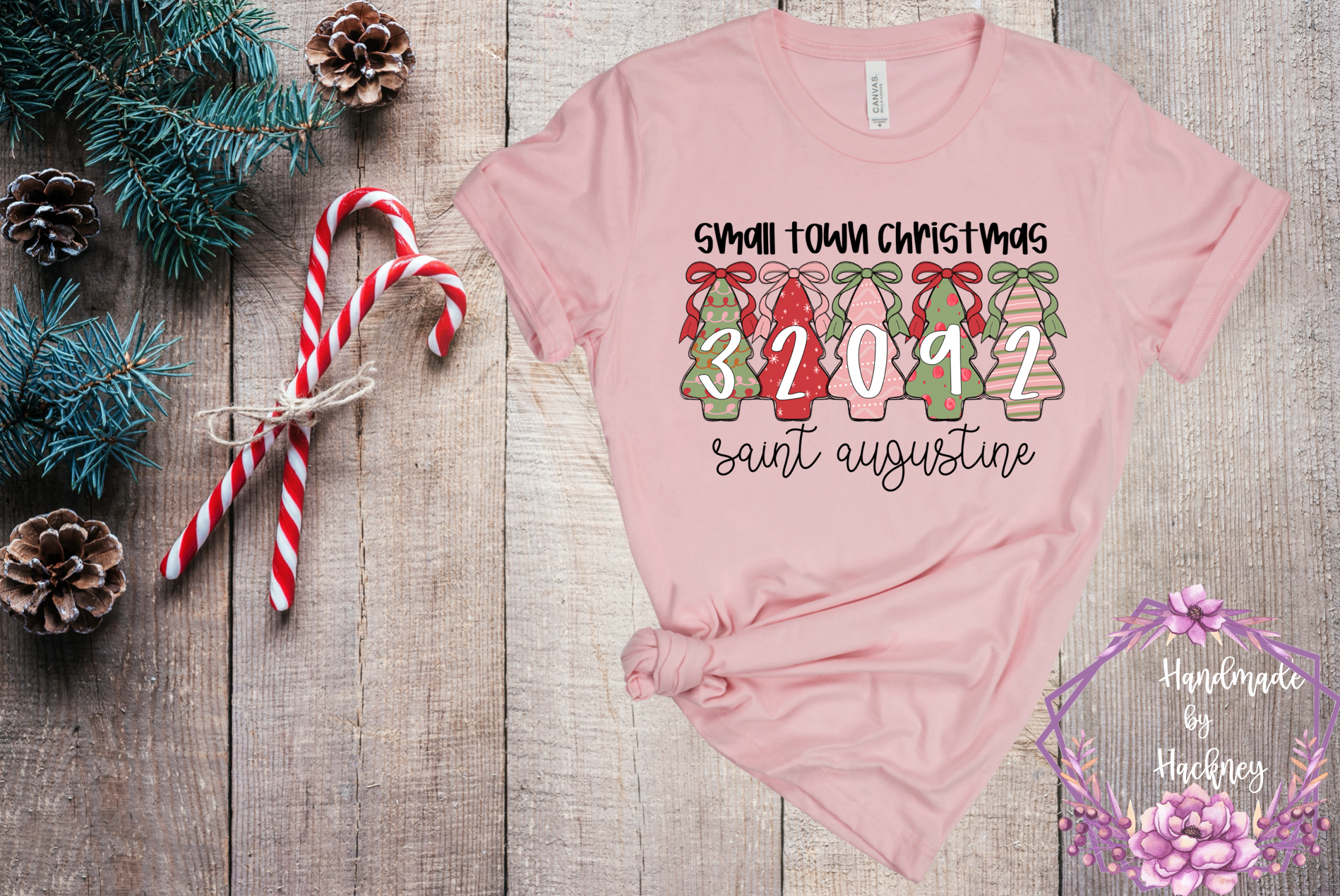 Custom Small Town Christmas Zip Code and Town