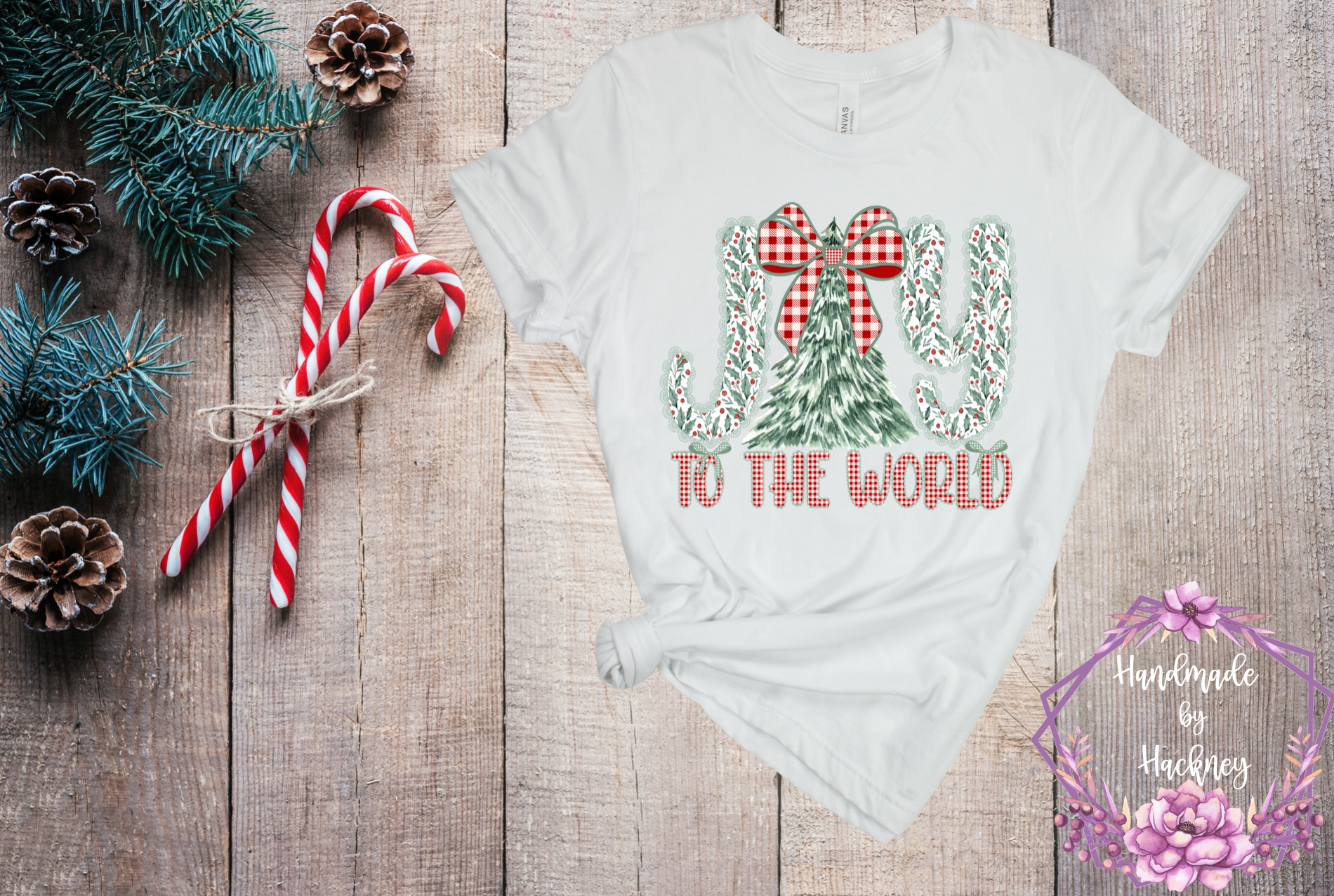 Joy to the World Christmas Tree Bow