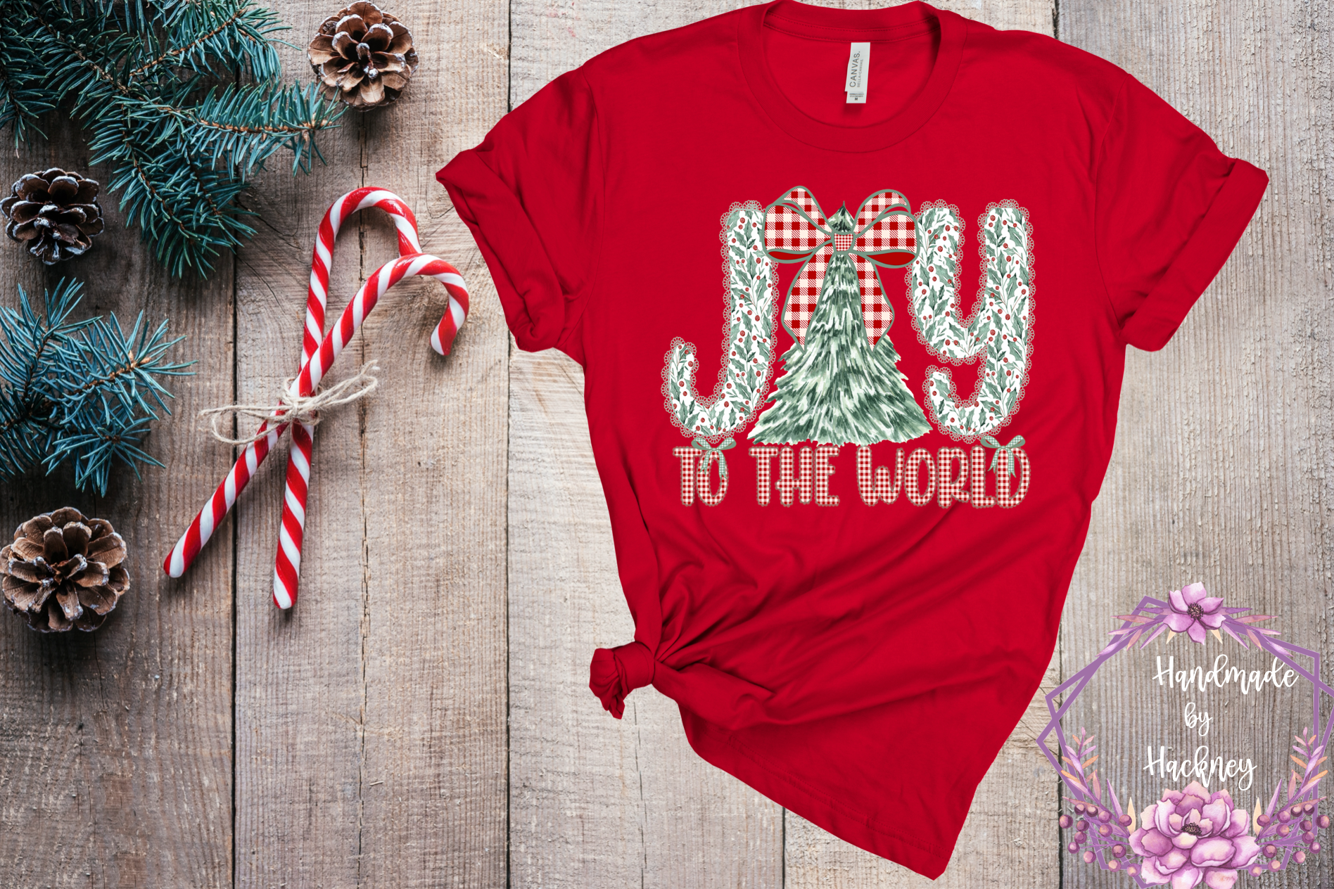 Joy to the World Christmas Tree Bow